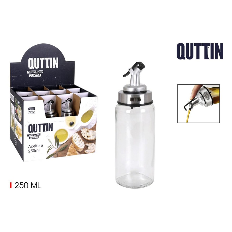 Inde Quttin Glass Oil Dispenser With Stopper - 250ml