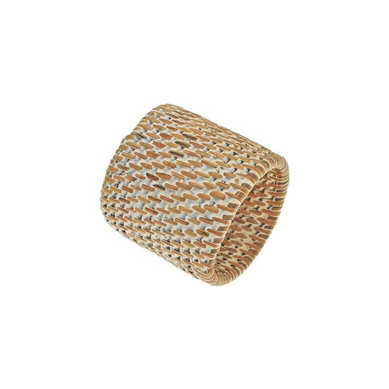 Waltons Rattan Napkin Ring - White