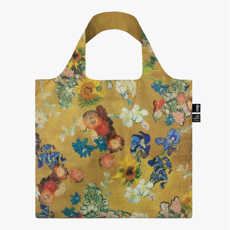 LOQI Vincent Van Gogh Flower Pattern Gold Recycled Bag