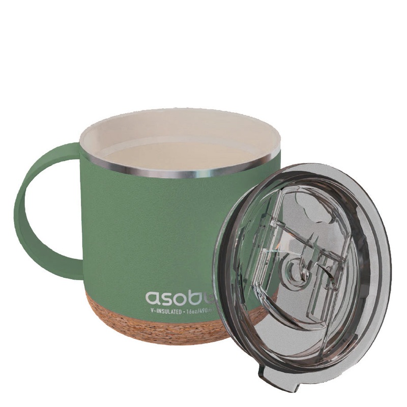 Stainless Coffee Mug Basil Green