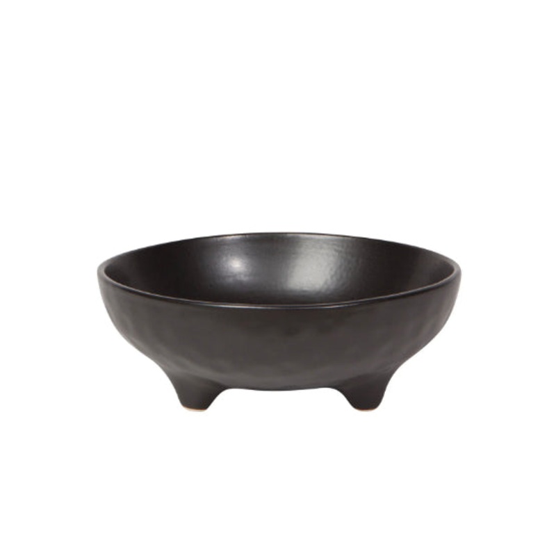 6" Black Footed Bowl