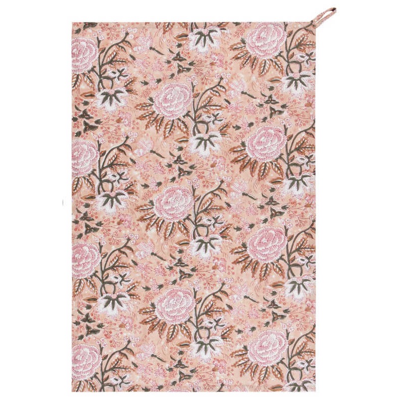 Block Print Blossom Towel
