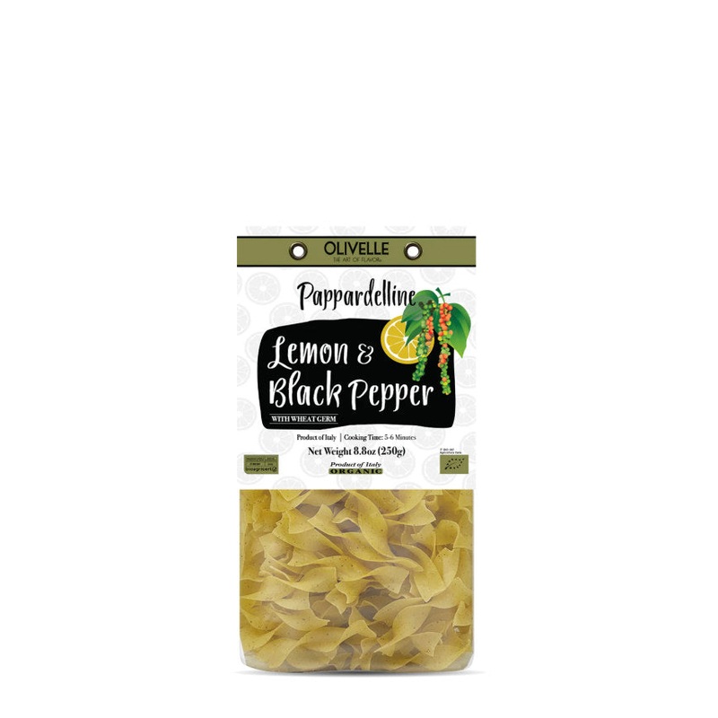Lemon Pepper Papparelline  Pasta- Organic