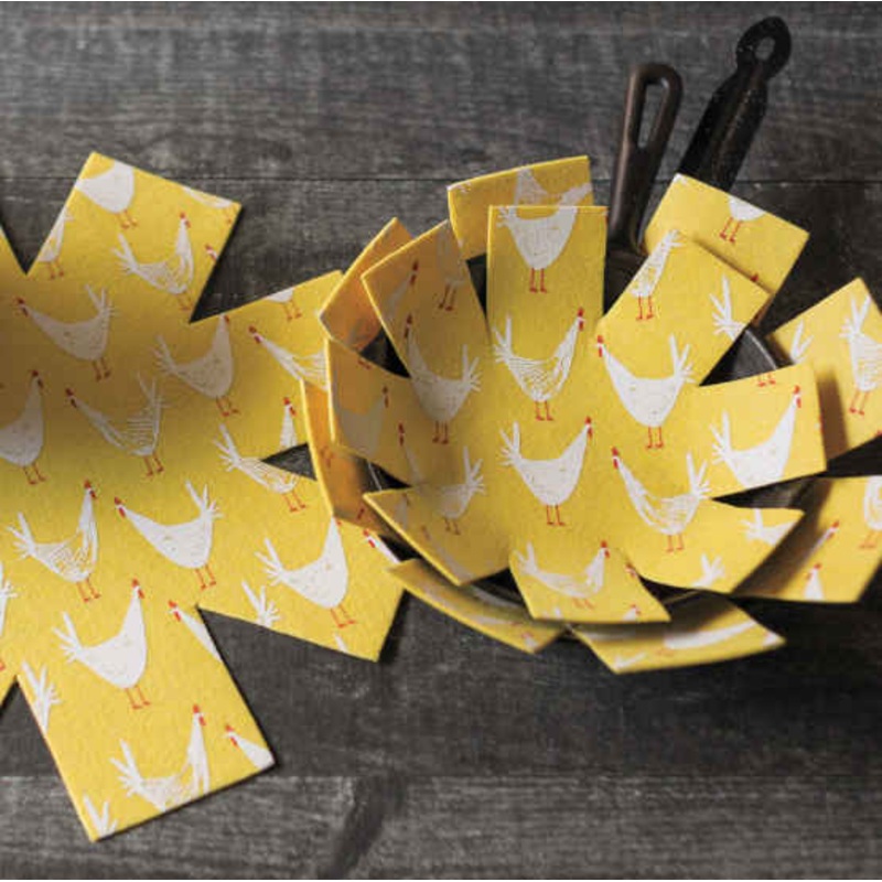 Pan Protectors Set/3 Chicken Scratch