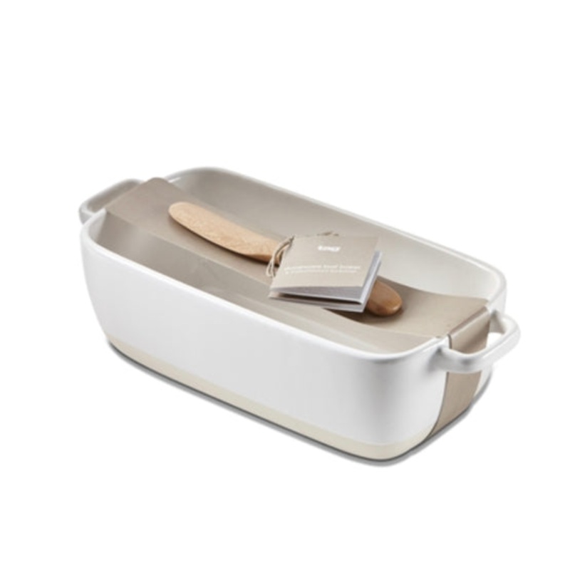 White Loaf Baker + Spreader S/2