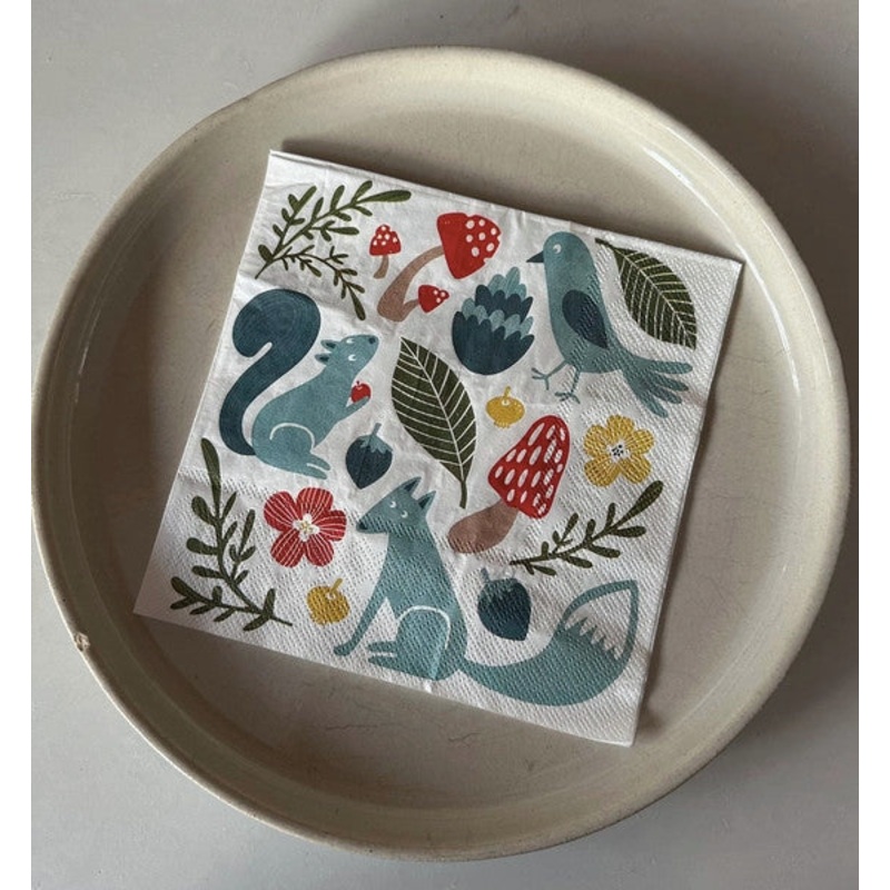 Woodland Paper Napkins- packs of 20 Light Blue