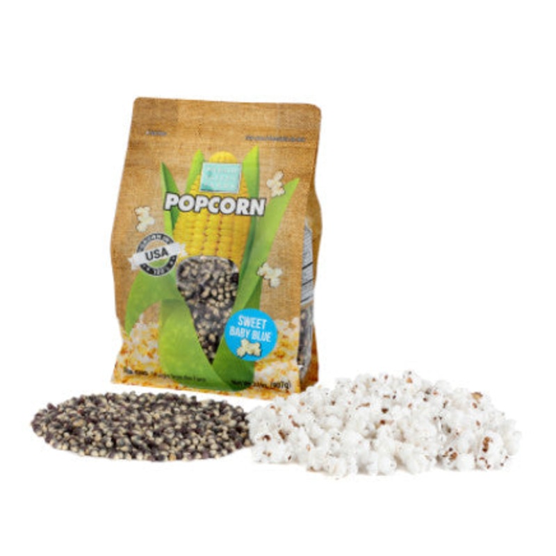 Baby Blue Gourmet Popping Corn 2 Lb Bag