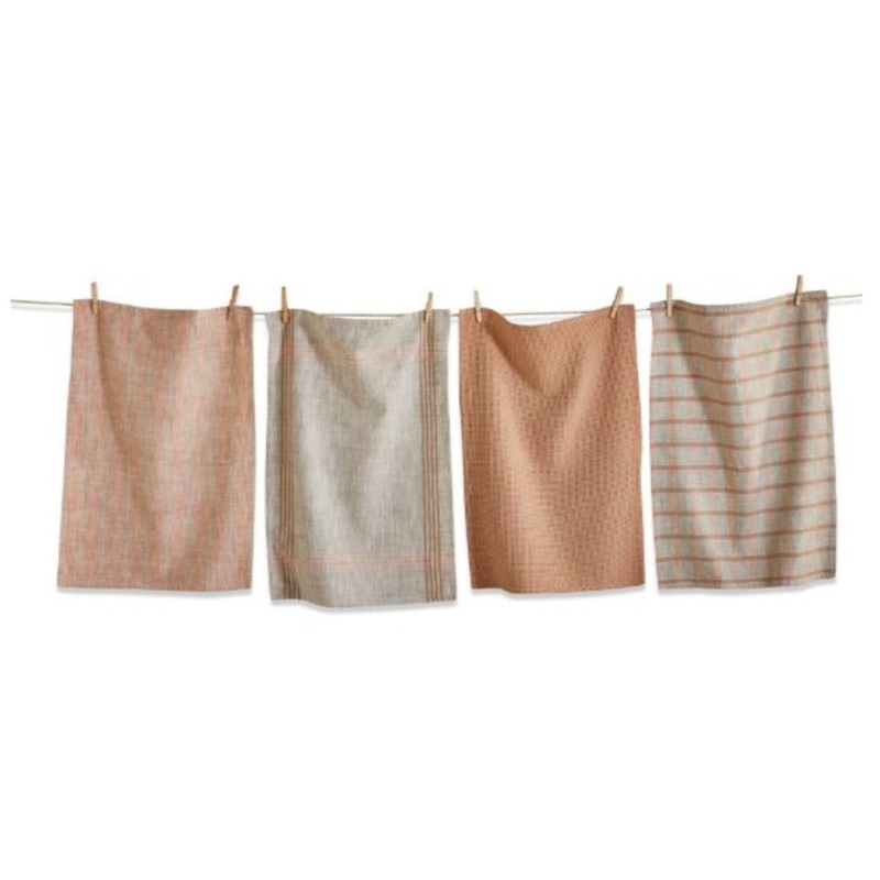 Blush Canyon Woven Towel Set/4
