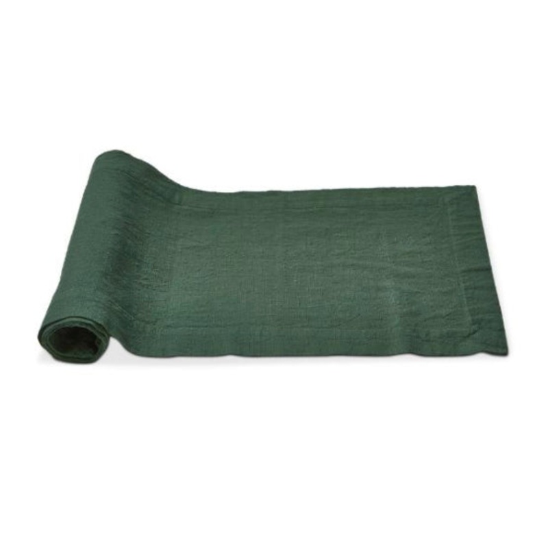 Dark Green Threads Slub Runner