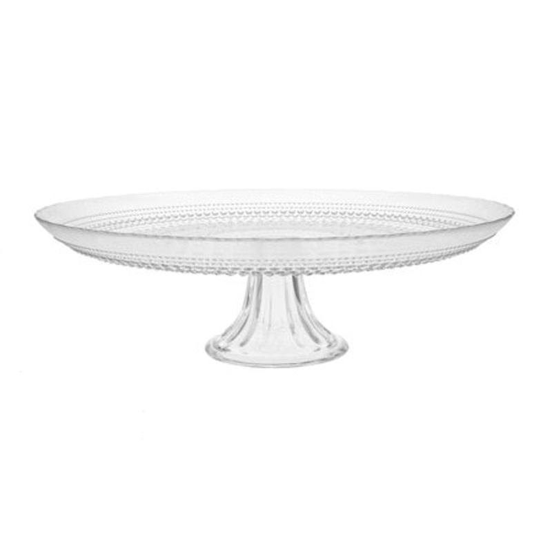 Jupiter Clear Cake Stand 13x13x4.3"