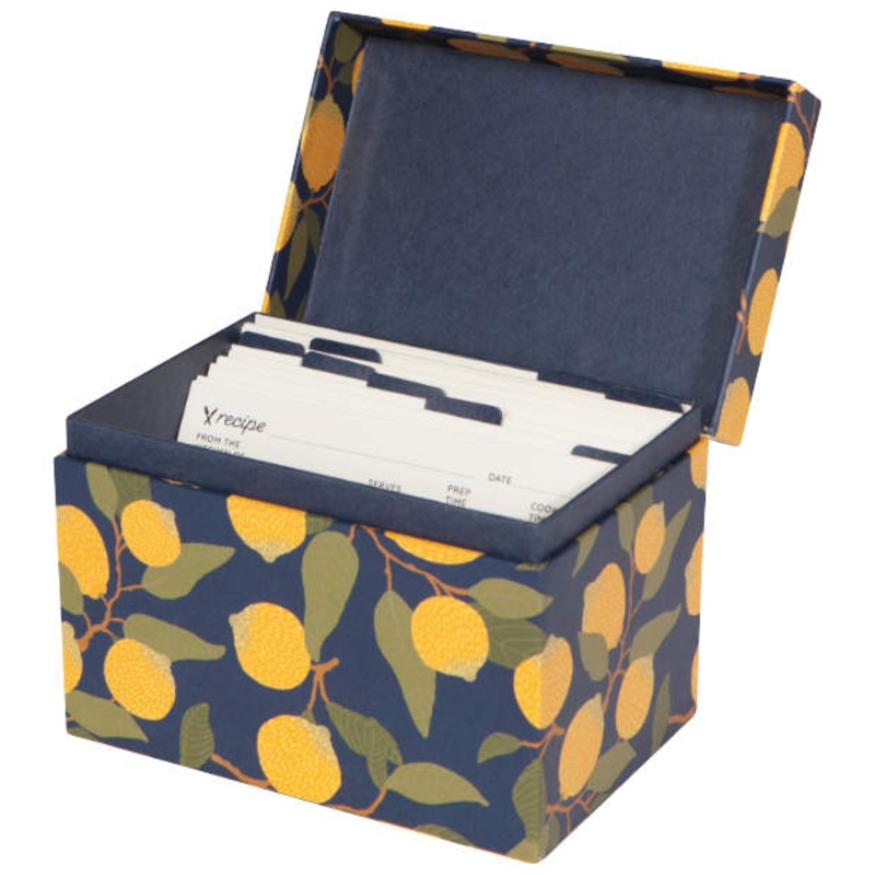 Recipe Card Box Lemons