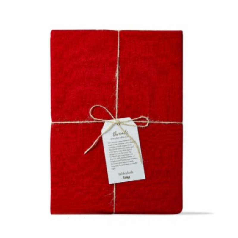 Red Thread Slub Tablecloth