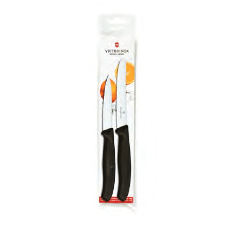 Swiss Classic Black 4.5" Utility & 3.25" Paring Knife