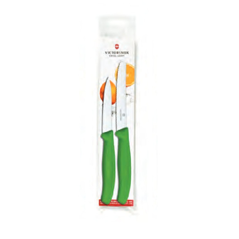 Swiss Classic Green 4.5" Utility & 3.25" Paring Knife