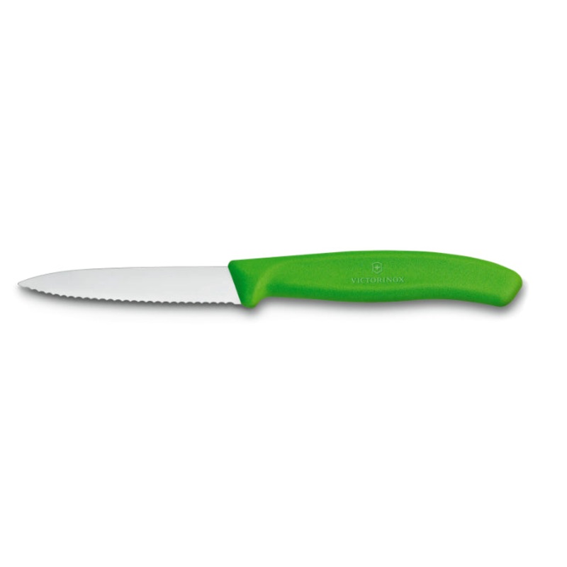 Swiss Classic Green Paring 3.25" Serrated Knife