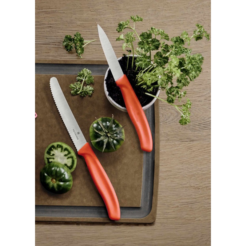 Swiss Classic Orange 4.5" Utility & 3.25" Paring Knife