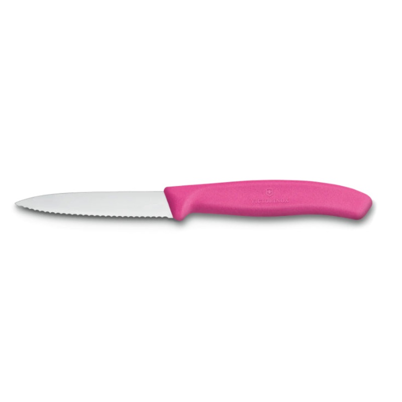 Swiss Classic Pink Paring 3.25" Serrated Knife