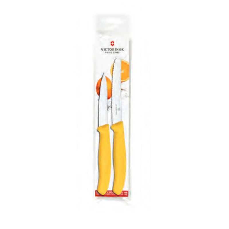 Swiss Classic Yellow 4.5" Utility & 3.25" Paring Knife