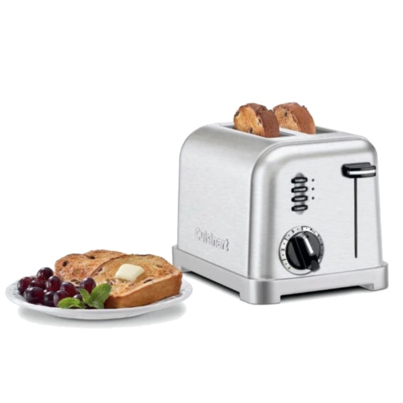 2 Slice Chrome Metal Toaster