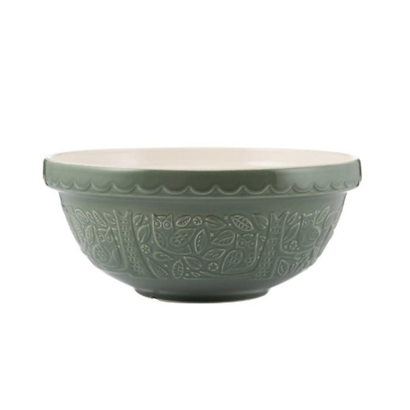 Dark Green In The Forest Mixing Bowl 11"