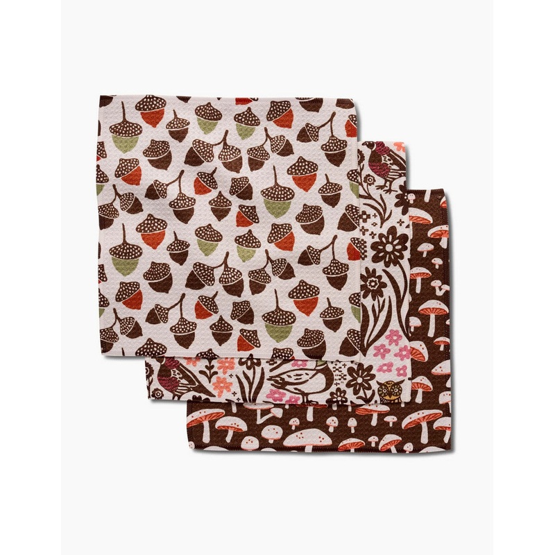 Fall Abundance Dishcloth S/3