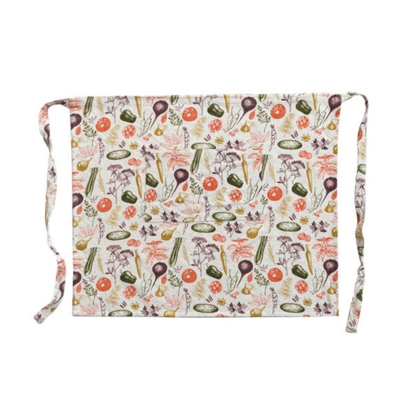 Linen Blend Vegetable Half Apron