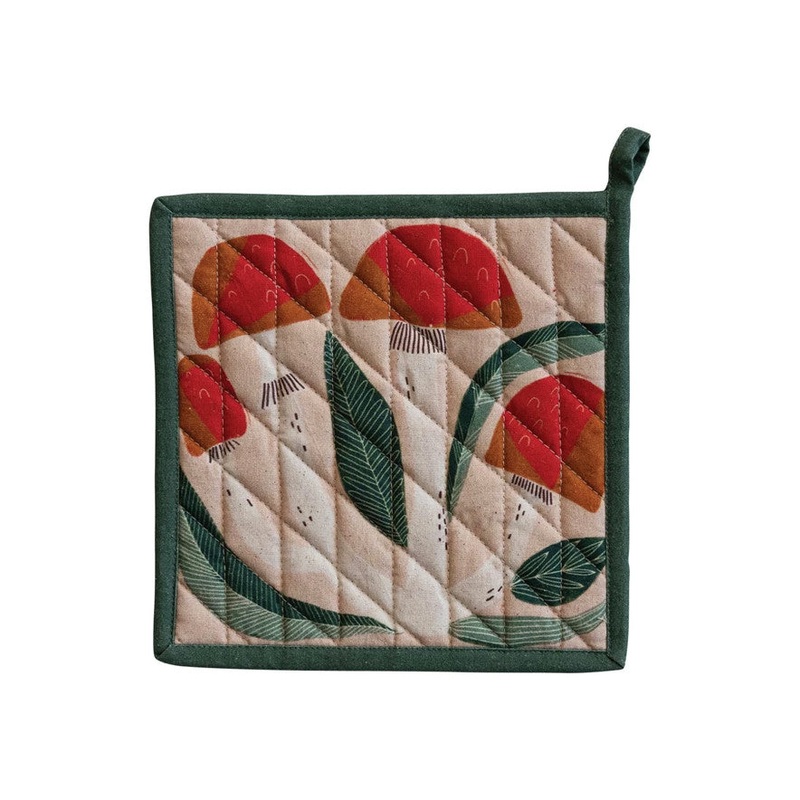 Quilted Mushroom Potholder