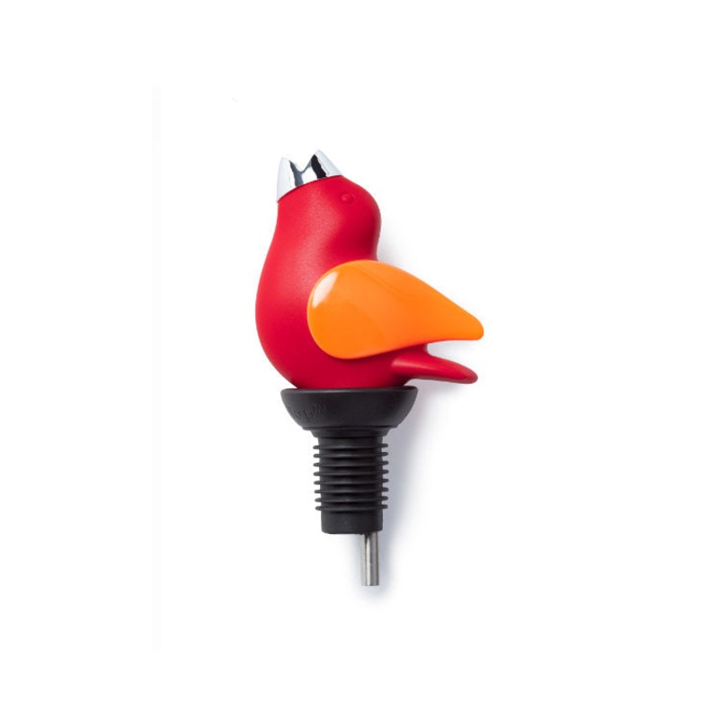 Red/Orange Chirpy Top Wine Pourer
