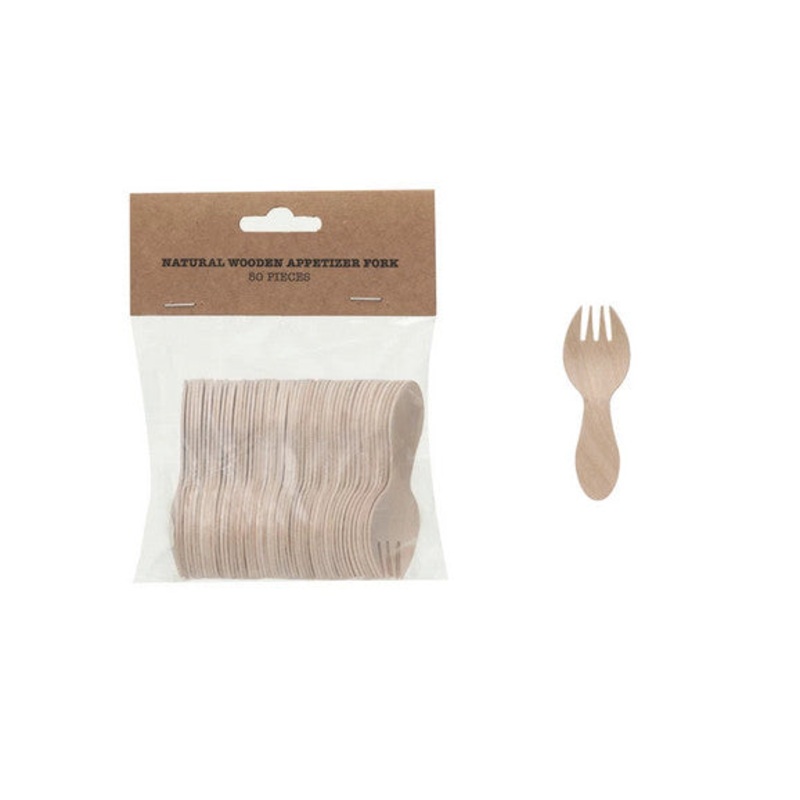 Wood Sporks, set of 50