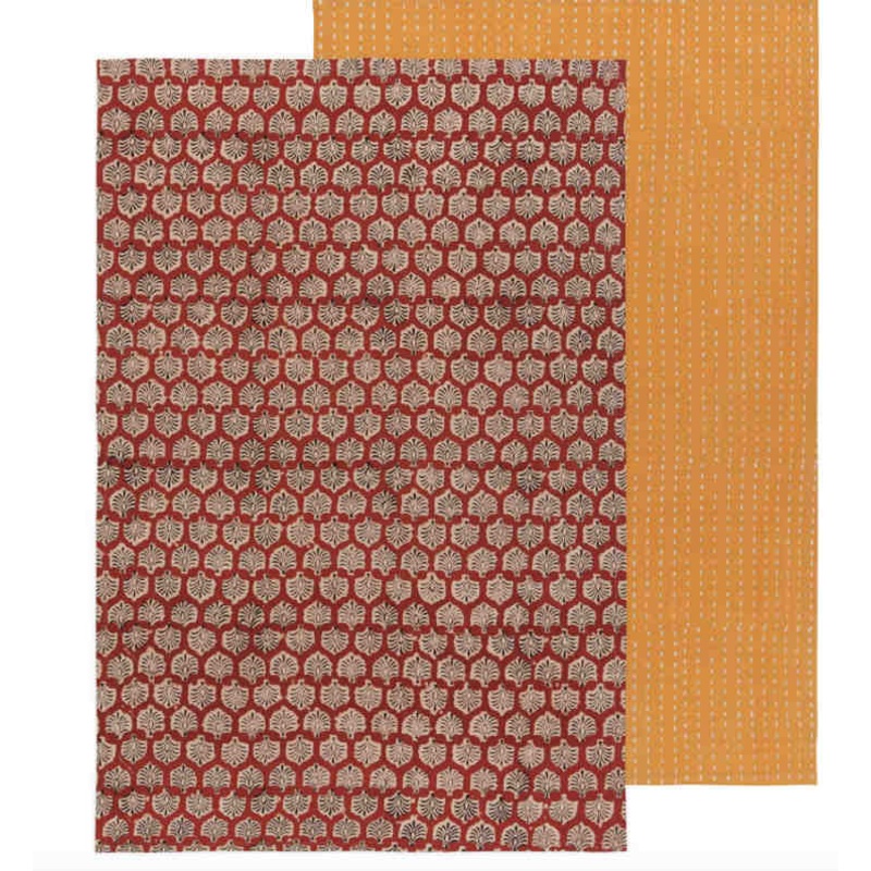 Block Print Field Towel 2/set