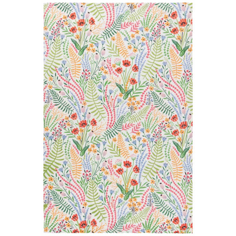 Bouquet Printed Cotton Dishtowel
