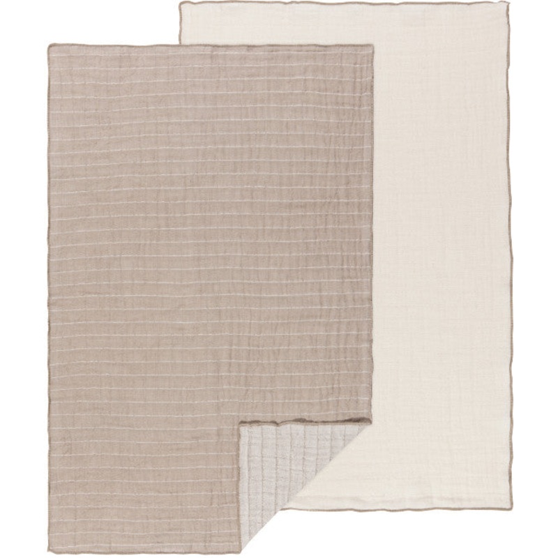 Dove Gray Double Gauze Towels 2 set