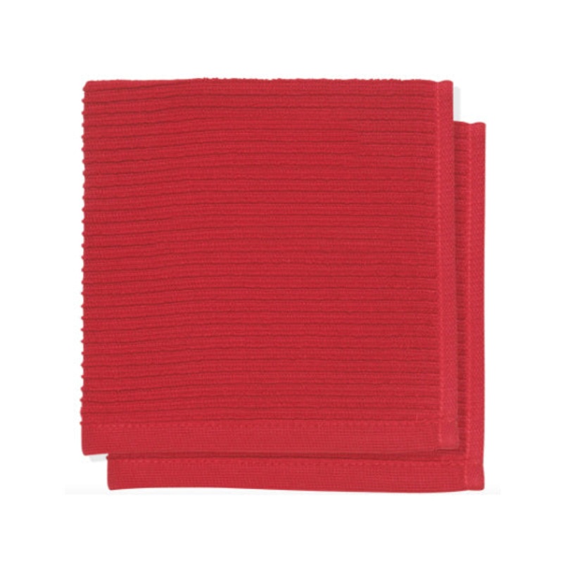 Red Ripple Dishcloth 2/set
