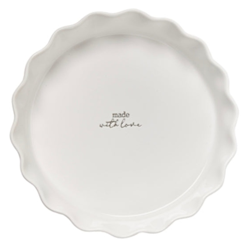 White Made With Love Pie Baker
