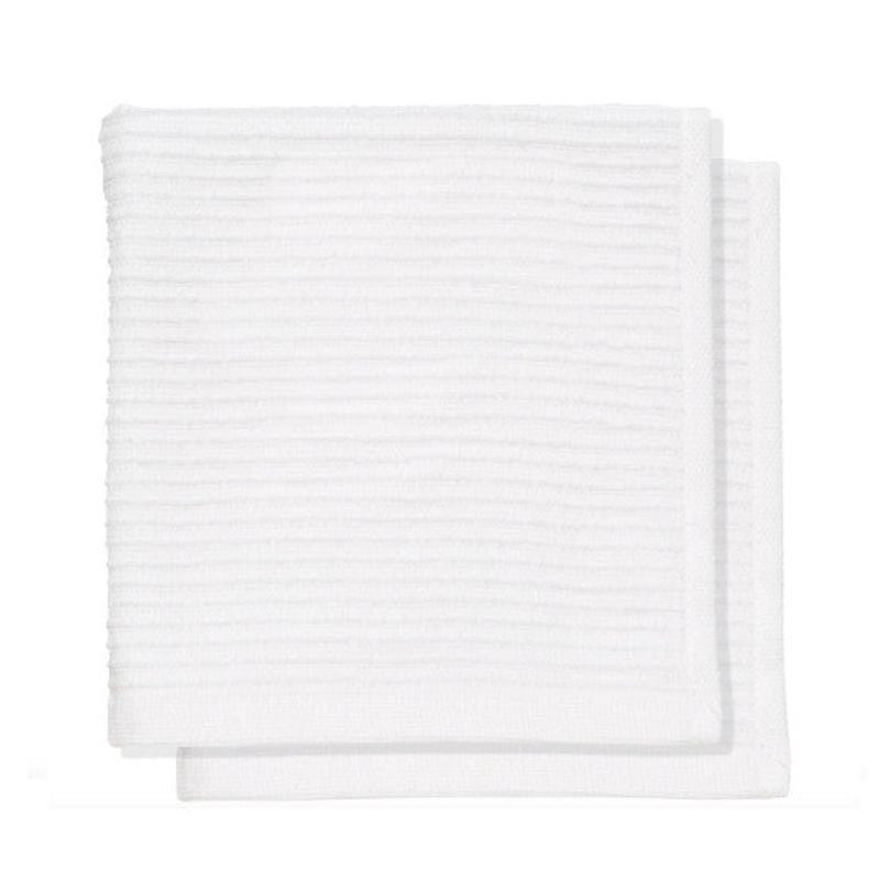White Ripple Dishcloth 2/set
