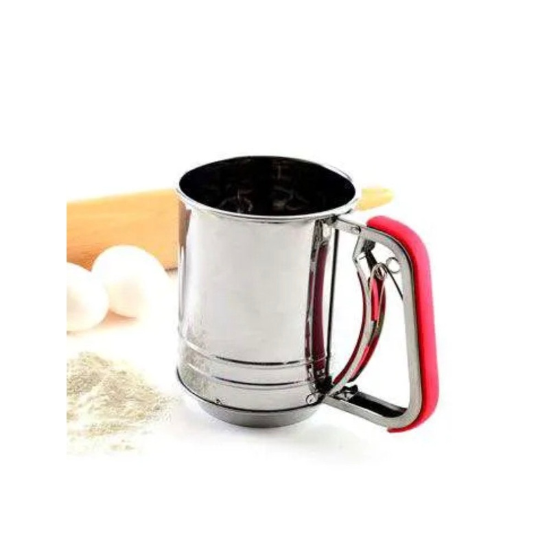 3 Cup Flour Sifter Red Handle