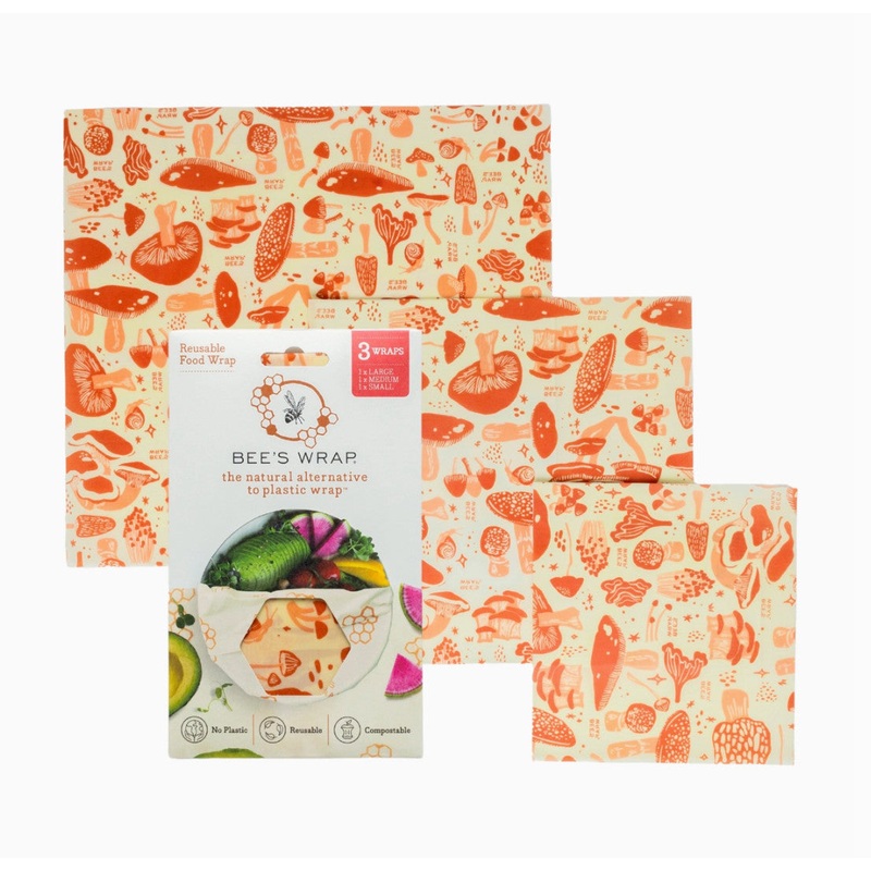 3 PK Mushroom Magic Bee's Wrap