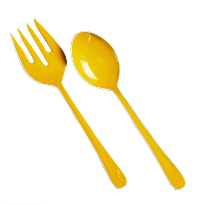Monroe Enamel Serving Utensil S/2 Yellow