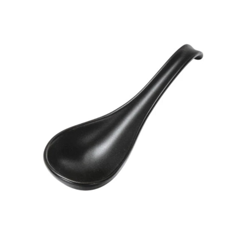 Porcelain Soup Spoon Black