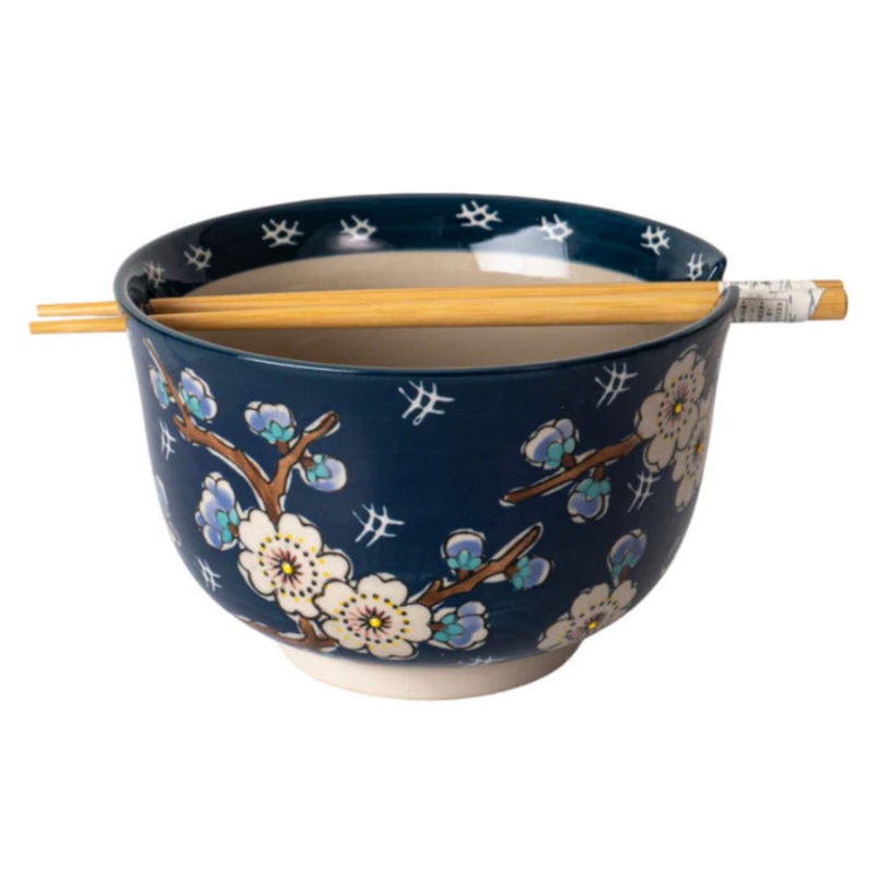 24oz Plum Blossoms Noodle Bowl w/ Chopsticks