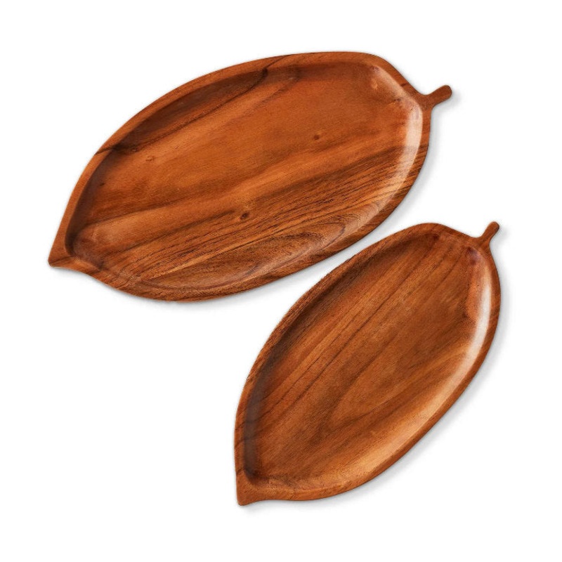 Acacia Leaf Platter S/2 Natural