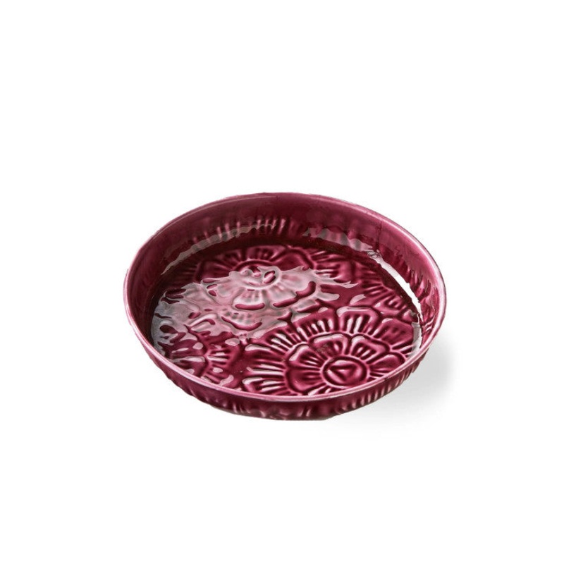 Enamel Metal Tray Sm Grape