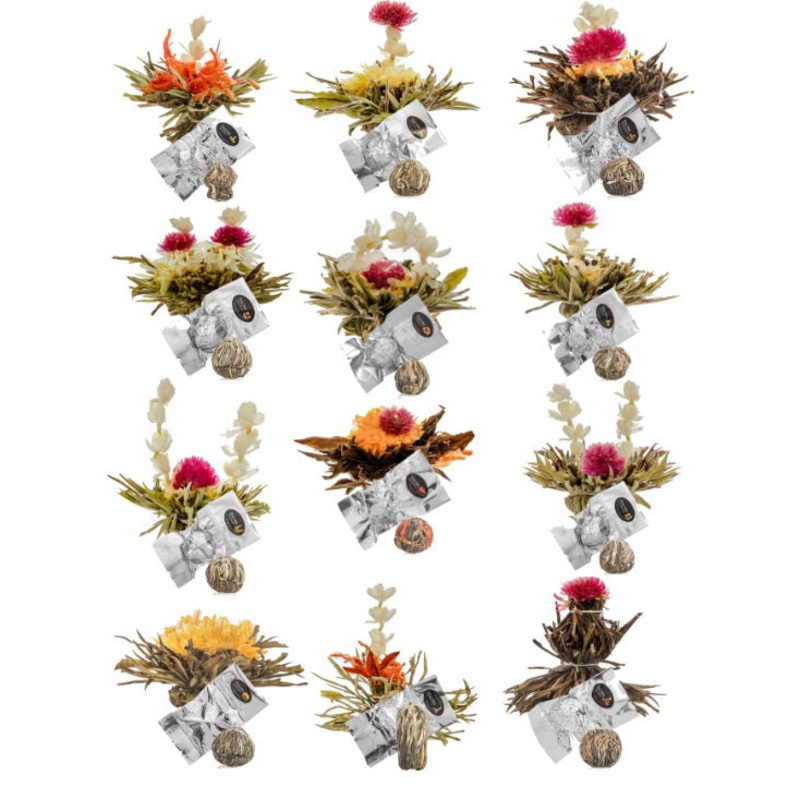 Flowering Blooming Tea Gift Box, 12 Pcs