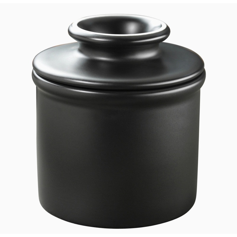 Retro Matte Black Butter Bell Crock