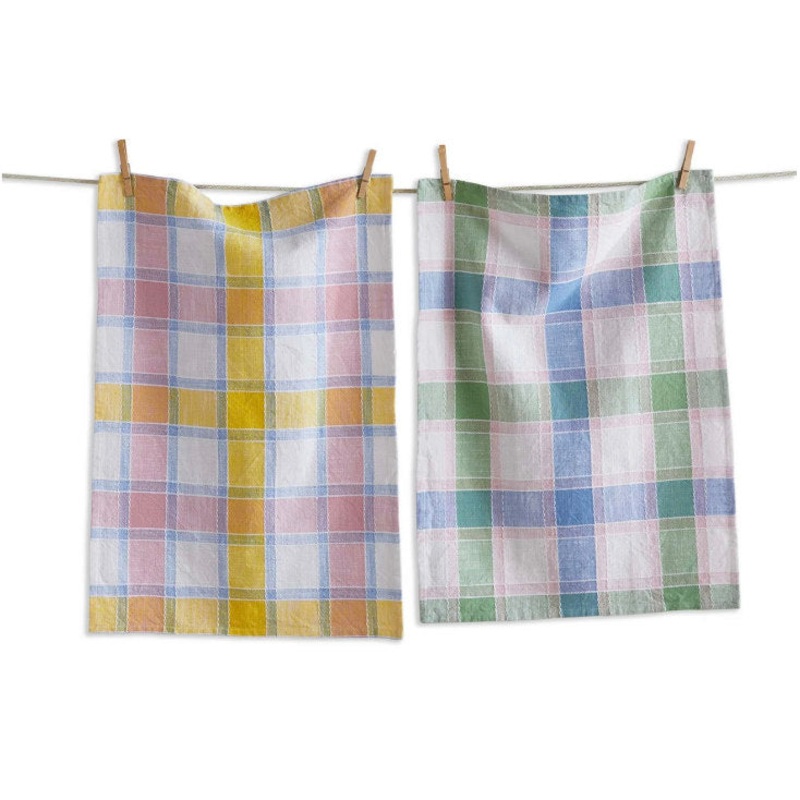 Sorbet Check Dishtowel S/2