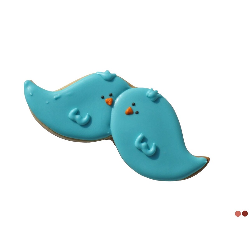 4" Mustache Black