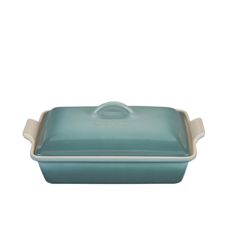 4 qt. (13" x 9") Heritage Covered Rectangular Casserole - Sea Salt