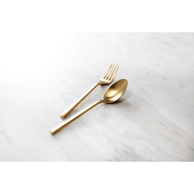 Arezzo Brushed Gold 2pc Serving Set, Boxed