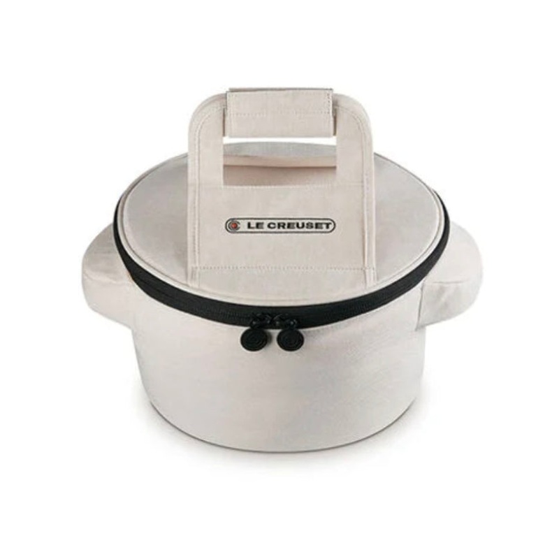 Round Dutch Oven Tote Bag Ecru