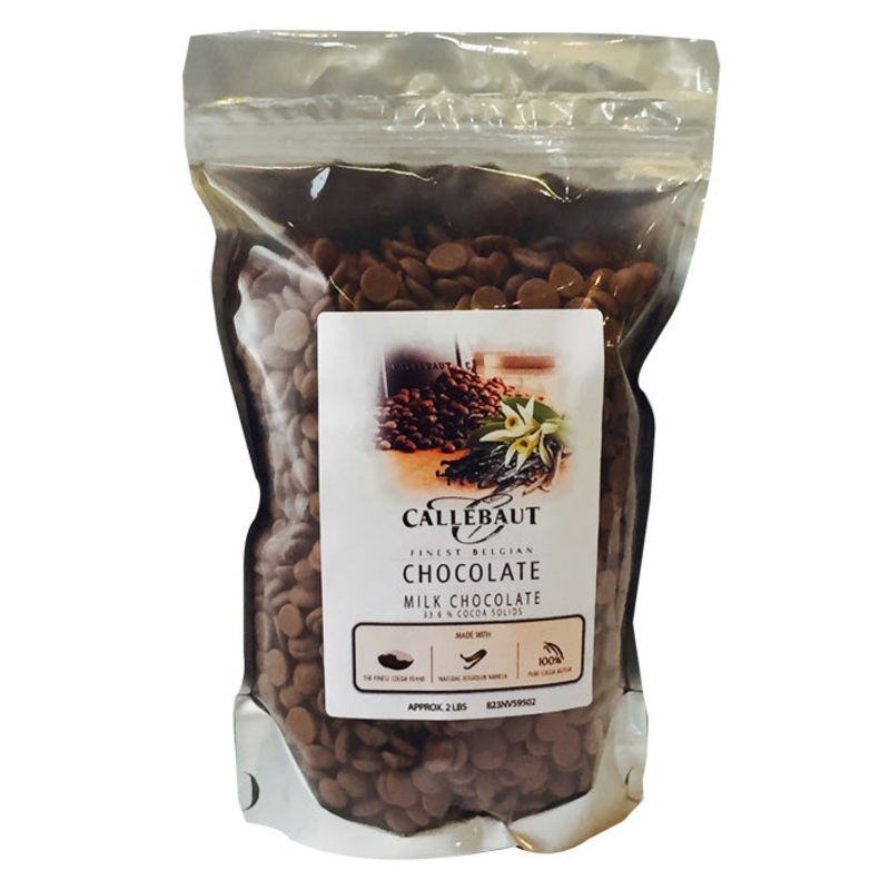 2 Lb Bag Milk Chocolate Callets. = 33.6%
